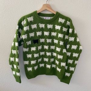 Black Sheep Wool Sweater- Original Princess Diana Design